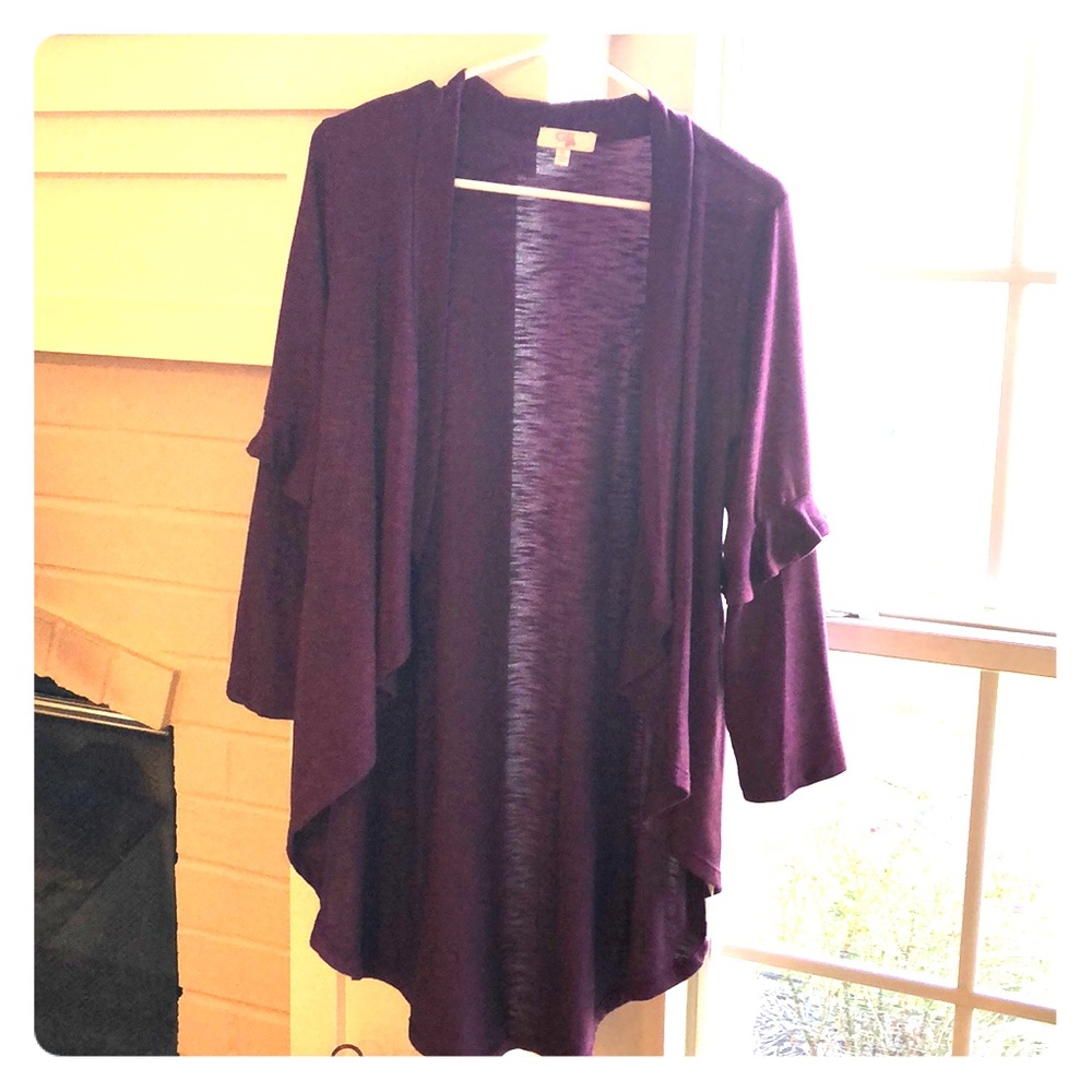 Maybe cardigan girls size 14 ruffles on sleeves